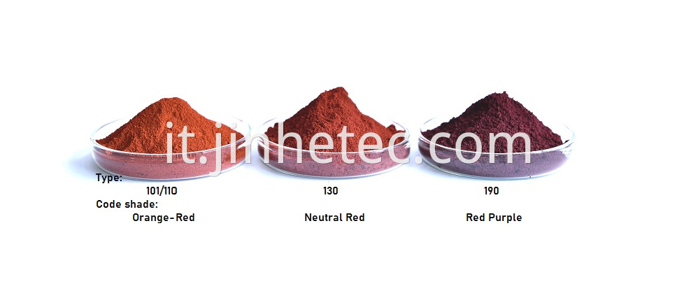 Colorful Iron Oxide Pigment Yellow 313 Red 130